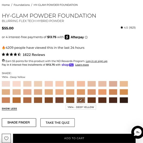 *TWO* NIB Natasha Denona Hy-Glam Powder Foundation - YN14 - Picture 2 of 5